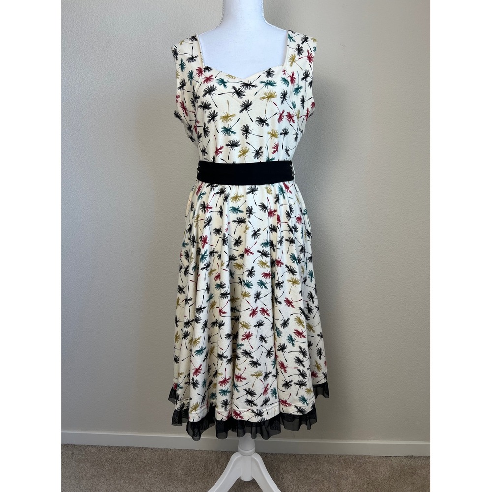 Effies Heart XL Dandelion Print Tea Party Picnic Dress Pockets Whimsigoth Retro